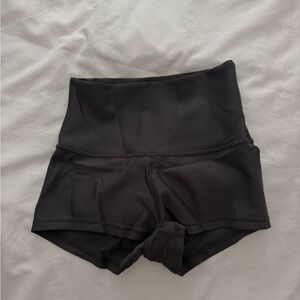 Aritzia High-Waisted Charcoal Shorts Spandex